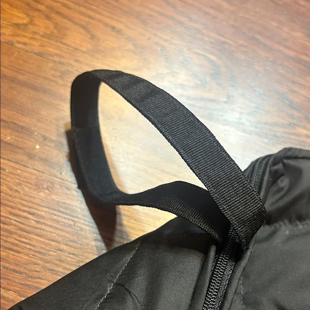 Eddie Bauer Premium Quality Goose Down Quilted Black Zipper Storage Bag 15.5”x12